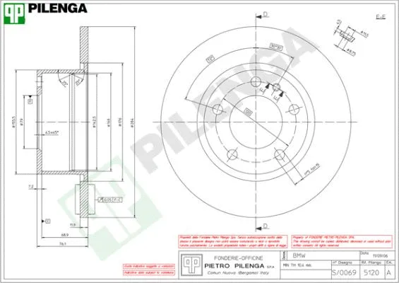 Disque de frein PILENGA 5120