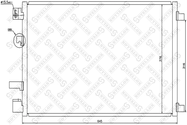 Condenseur, climatisation STELLOX 10-45482-SX