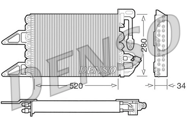 Condenseur, climatisation DENSO DCN13012