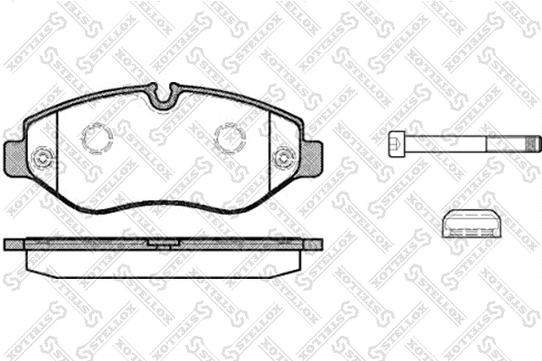 Kit de plaquettes de frein, frein à disque STELLOX 1256 000-SX