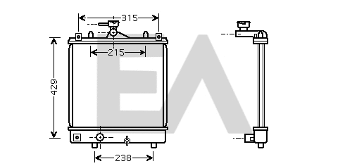 Radiateur, refroidissement du moteur EACLIMA 31R54196