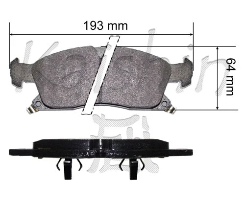 Kit de plaquettes de frein, frein à disque KAISHIN FK10200