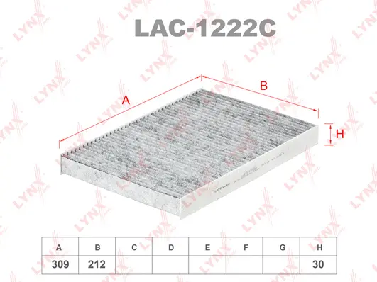Filtre, air de l'habitacle LYNXAUTO LAC-1222C