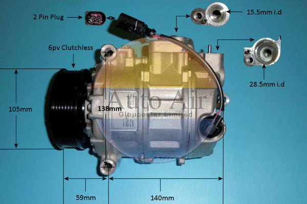 Compresseur, climatisation AUTO AIR GLOUCESTER 14-7954
