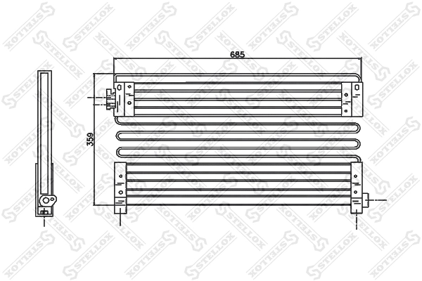 Condenseur, climatisation STELLOX 87-39104-SX