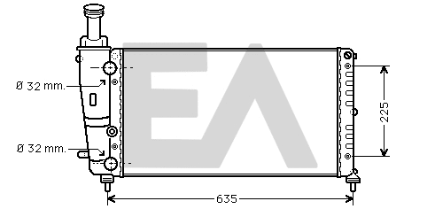 Radiateur, refroidissement du moteur EACLIMA 31R40007