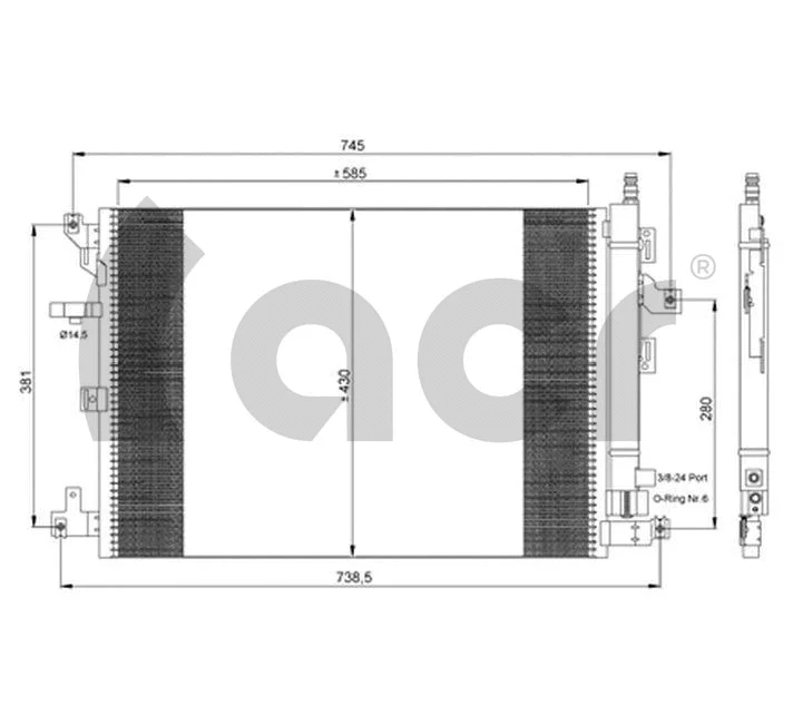 Condenseur, climatisation ACR 300677