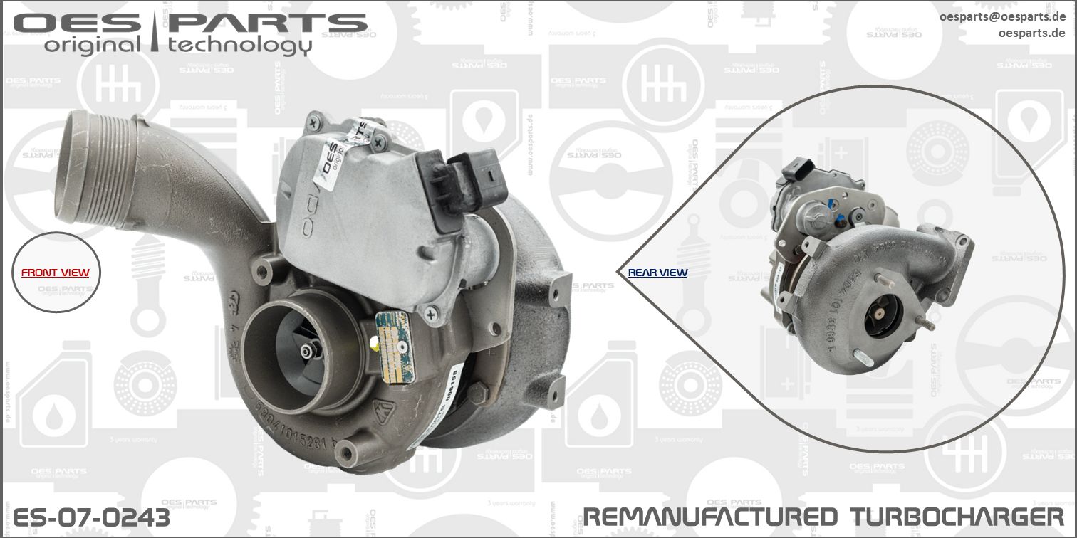 Turbocompresseur, suralimentation OES PARTS ES-07-0243