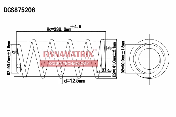 Ressort de suspension DYNAMATRIX DCS875206