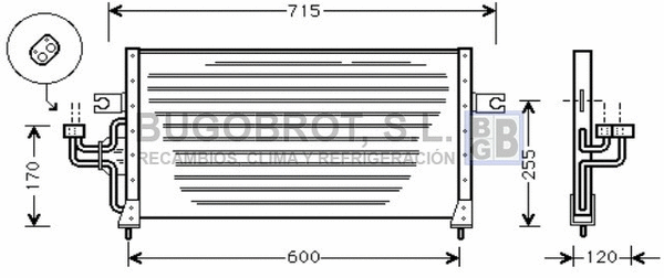Condenseur, climatisation BUGOBROT 62-HY5041