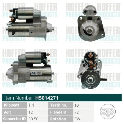 Démarreur HOFFER H5014271