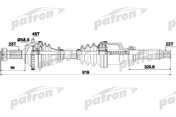 Arbre de transmission PATRON PDS1562