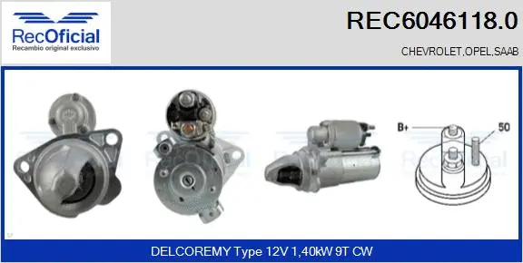 Démarreur RECOFICIAL REC6046118.0