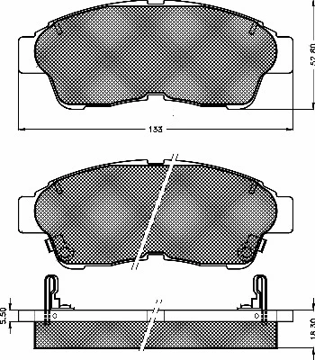 Kit de plaquettes de frein, frein à disque BSF 10349