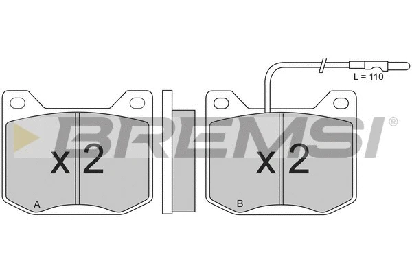 Kit de plaquettes de frein, frein à disque BREMSI BP2014