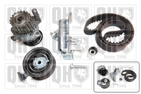 Pompe à eau + kit de courroie crantée QUINTON HAZELL QBPK5834