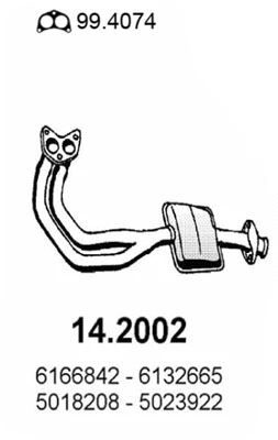 Silencieux avant ASSO 14.2002