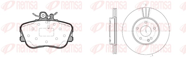 Kit de freins, frein à disques REMSA 8445.01