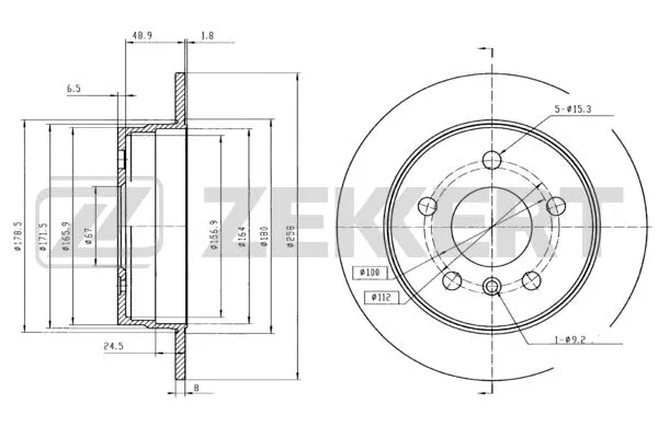 Disque de frein ZEKKERT BS-5771B