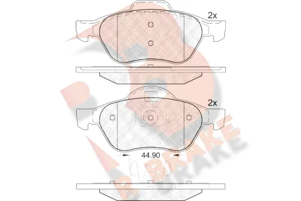 Kit de plaquettes de frein, frein à disque R BRAKE RB1860