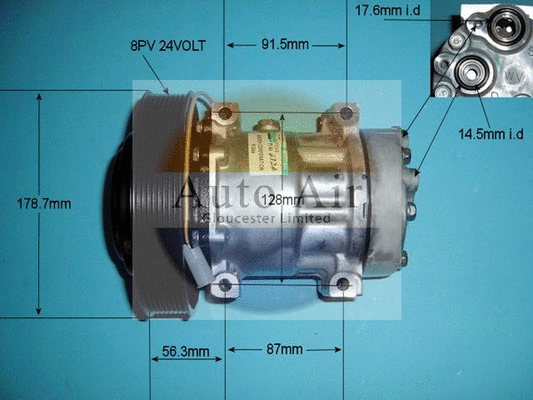 Compresseur, climatisation AUTO AIR GLOUCESTER 14-4324