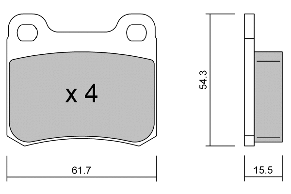 Kit de plaquettes de frein, frein à disque AISIN BPMB-2009