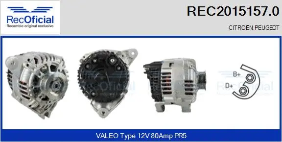 Alternateur RECOFICIAL REC2015157.0