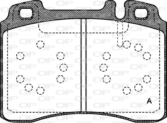 Kit de plaquettes de frein, frein à disque OPEN PARTS BPA0379.00