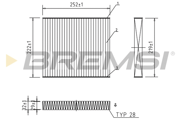 Filtre, air de l'habitacle BREMSI FC0416A