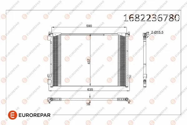Condenseur, climatisation EUROREPAR 1682236780