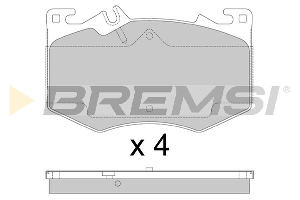 Kit de plaquettes de frein, frein à disque BREMSI BP3887