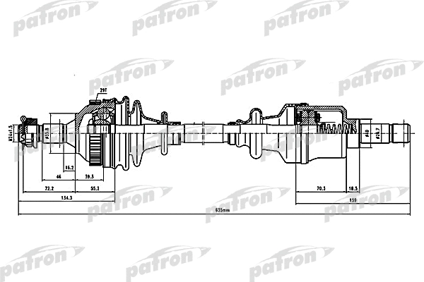 Arbre de transmission PATRON PDS1136