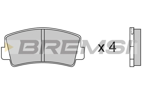 Kit de plaquettes de frein, frein à disque BREMSI BP2075