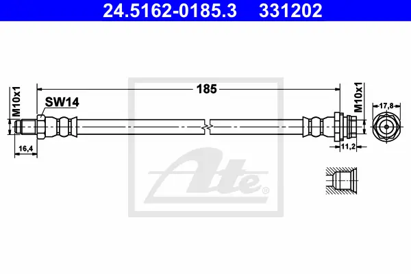 Flexible de frein ATE-APAC 24.5162-0185.3