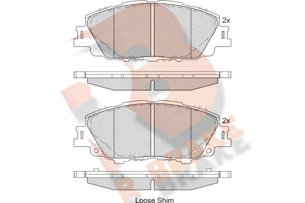 Kit de plaquettes de frein, frein à disque R BRAKE RB2387