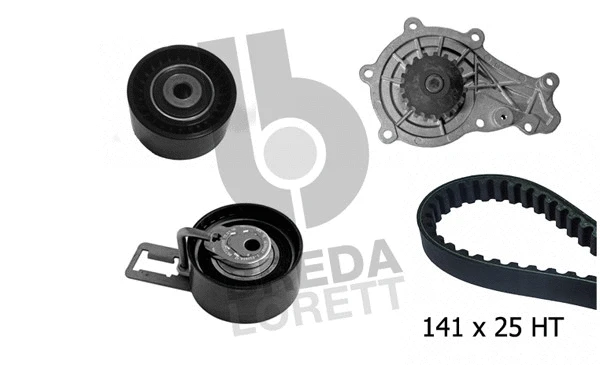 Pompe à eau + kit de courroie crantée BREDA LORETT KPA0334A