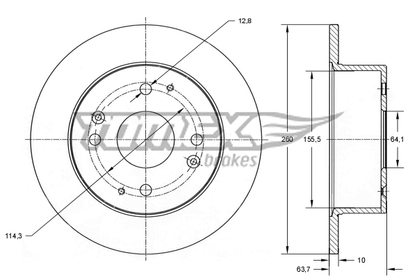 Disque de frein TOMEX Brakes TX 71-85