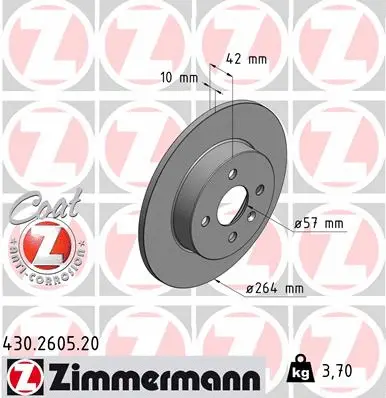 Disque de frein ZIMMERMANN 430.2605.20