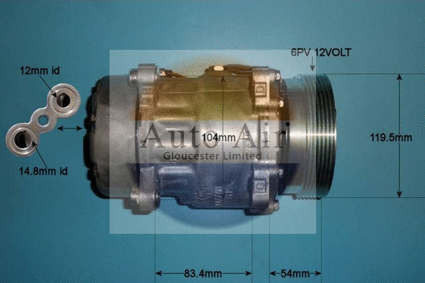 Compresseur, climatisation AUTO AIR GLOUCESTER 14-1164