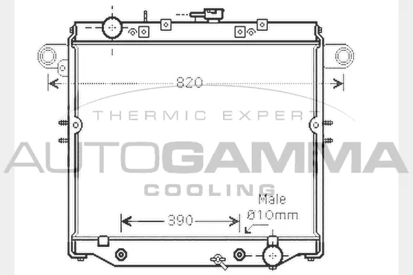 Radiateur, refroidissement du moteur AUTOGAMMA 104739