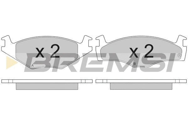 Kit de plaquettes de frein, frein à disque BREMSI BP2260