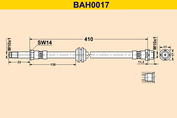 Flexible de frein BARUM BAH0017