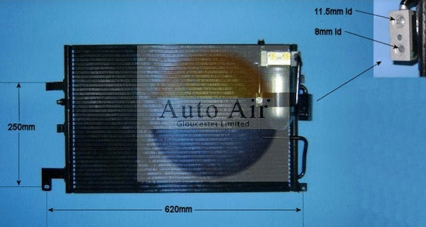 Condenseur, climatisation AUTO AIR GLOUCESTER 16-6018