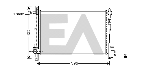 Radiateur, refroidissement du moteur EACLIMA 31R12038