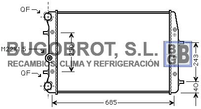 Radiateur, refroidissement du moteur BUGOBROT 40-SA2008