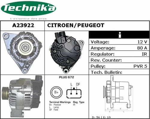 Alternateur Technika A23922