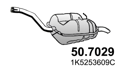 Silencieux arrière ASSO 50.7029