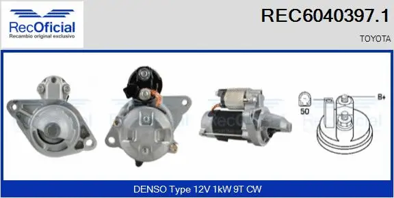 Démarreur RECOFICIAL REC6040397.1
