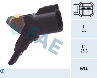 Capteur, vitesse de roue FAE 78094