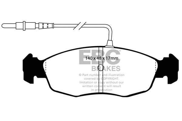 Kit de plaquettes de frein, frein à disque EBC Brakes DP5948NDX